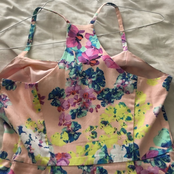 Candies Pink Floral Racerback Mini Dress - Picture 4 of 7